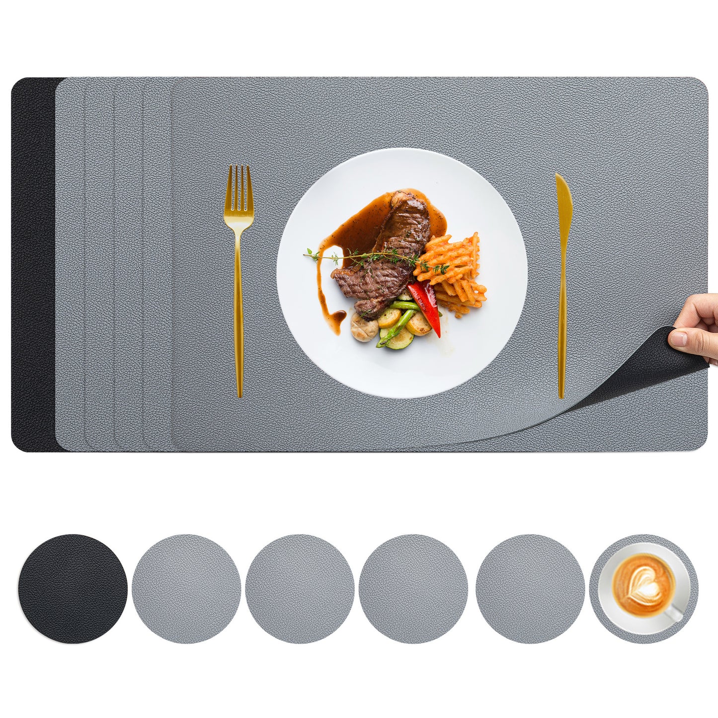 Lychee-patterned double-sided placemats