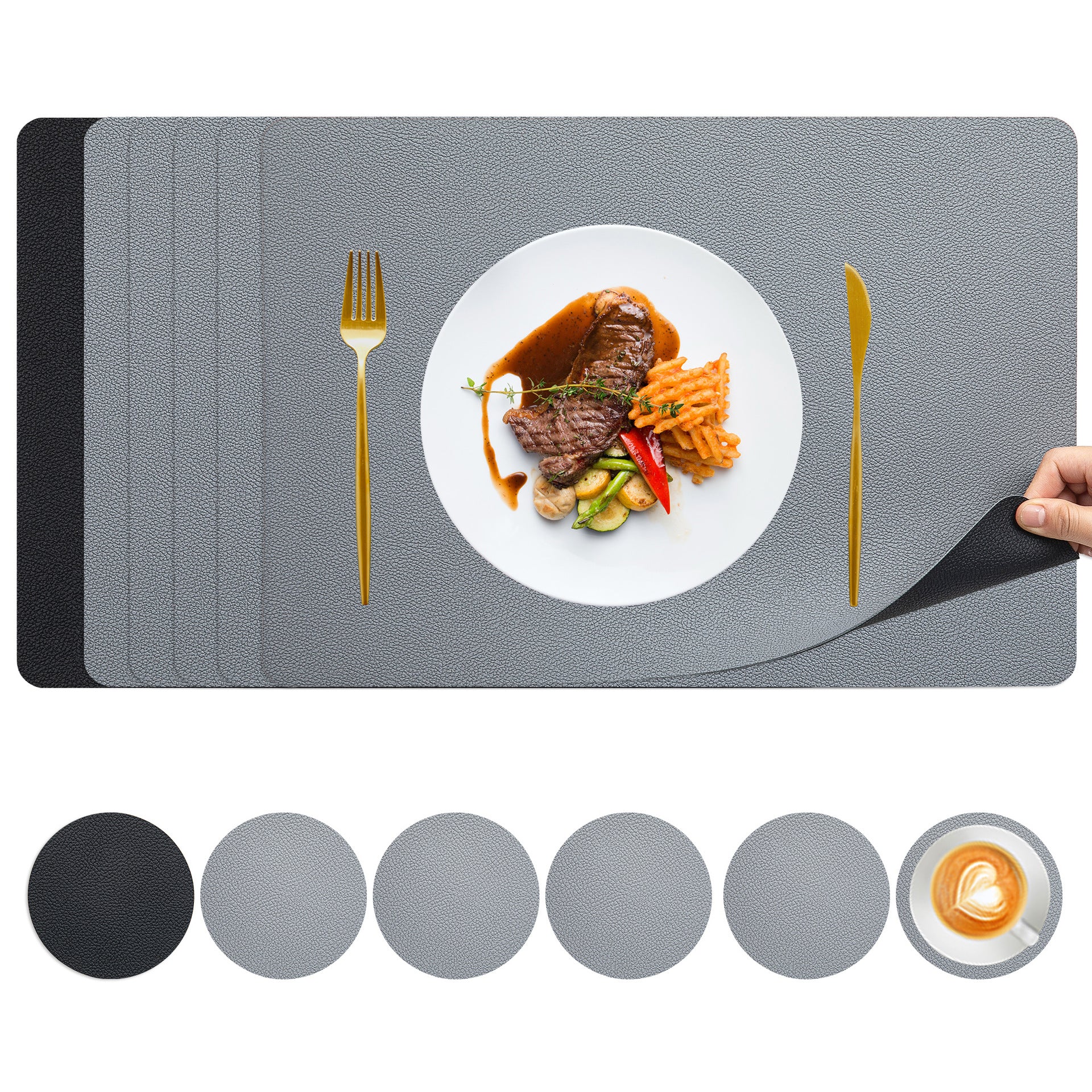 Lychee-patterned double-sided placemats