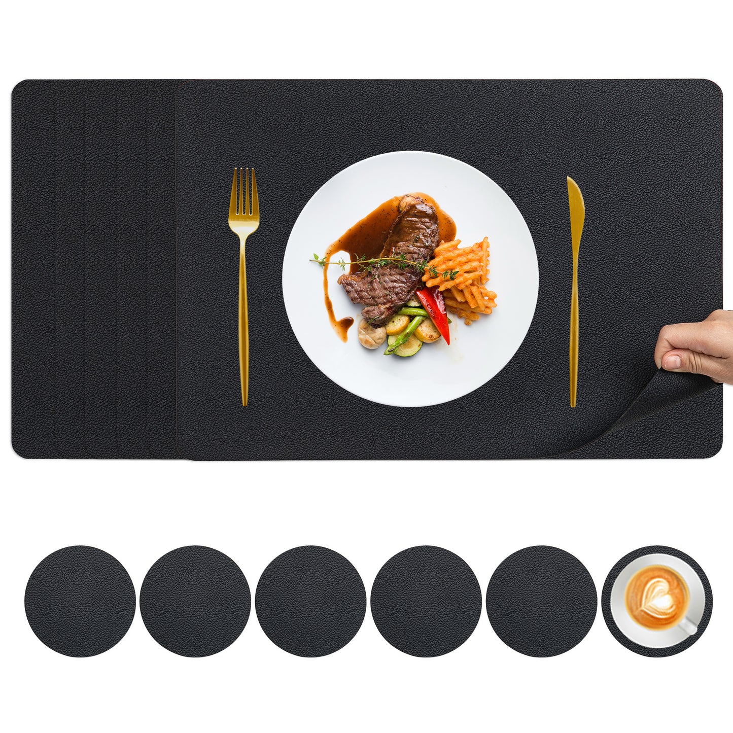 Lychee-patterned double-sided placemats