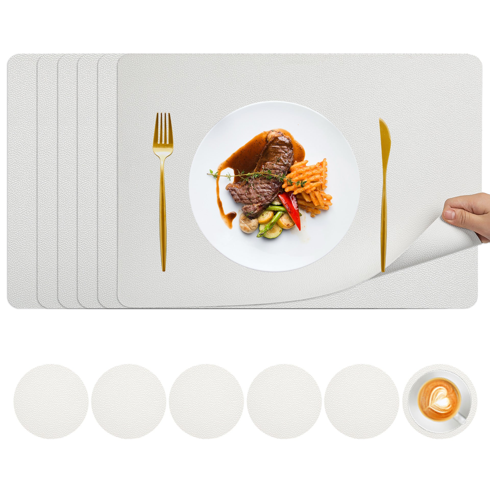 Lychee-patterned double-sided placemats