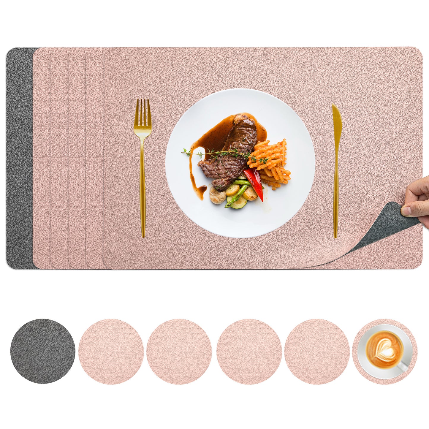 Lychee-patterned double-sided placemats