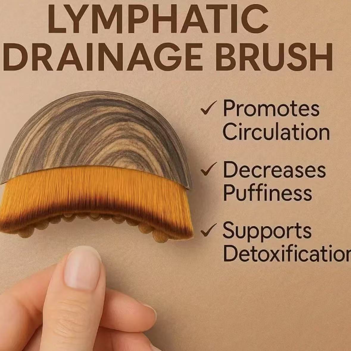 Lymphatic Contour Face Brush Facial Lymphatic Brush Contour Brush Body Massage Brush