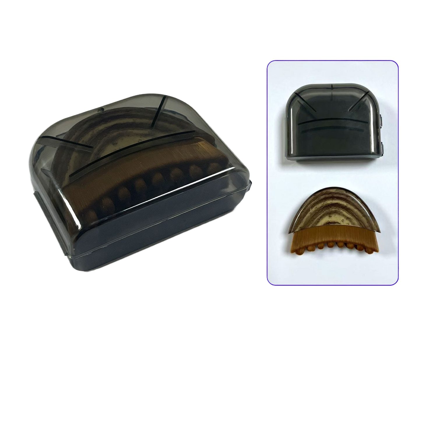 Lymphatic contour facial massage brush