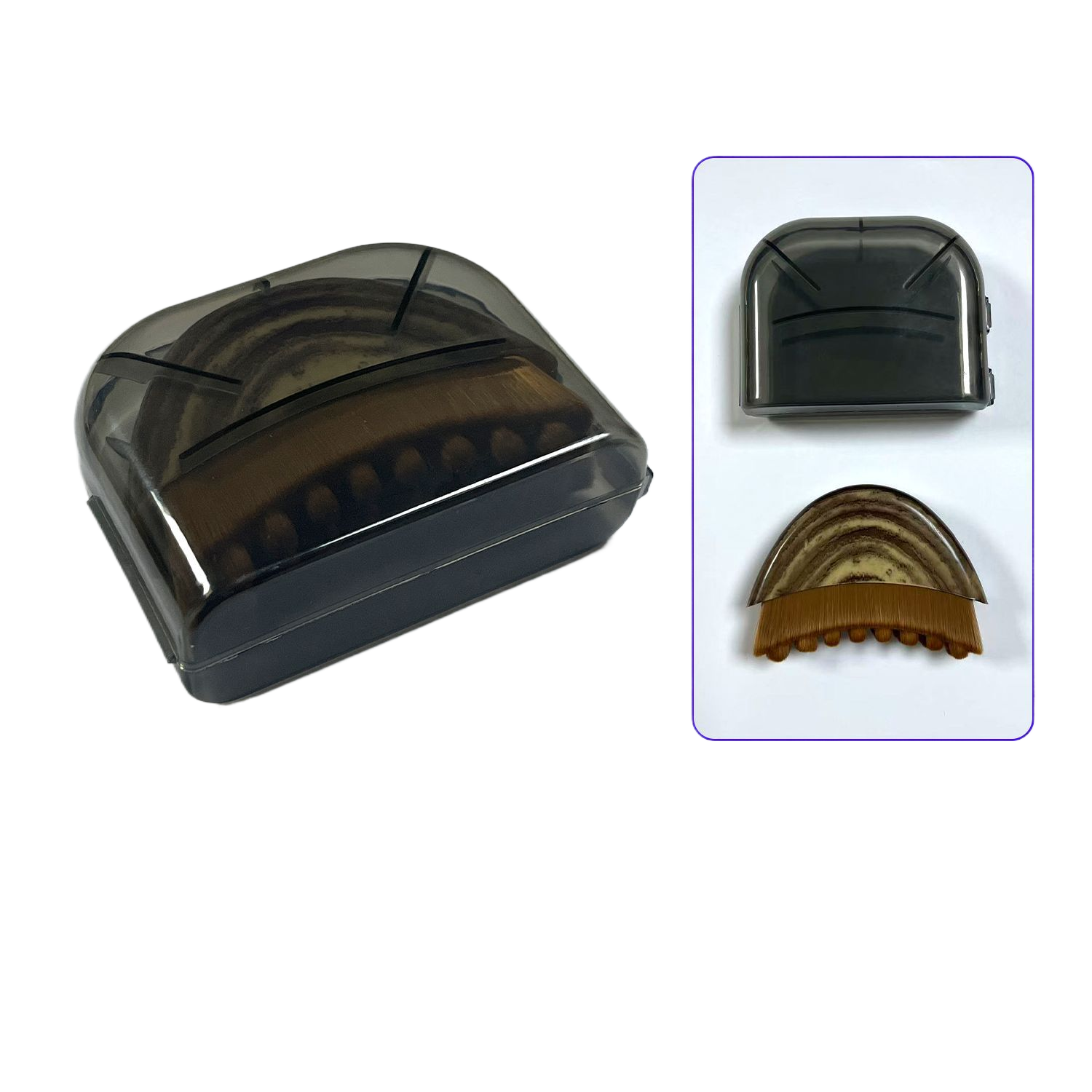 Lymphatic contour facial massage brush
