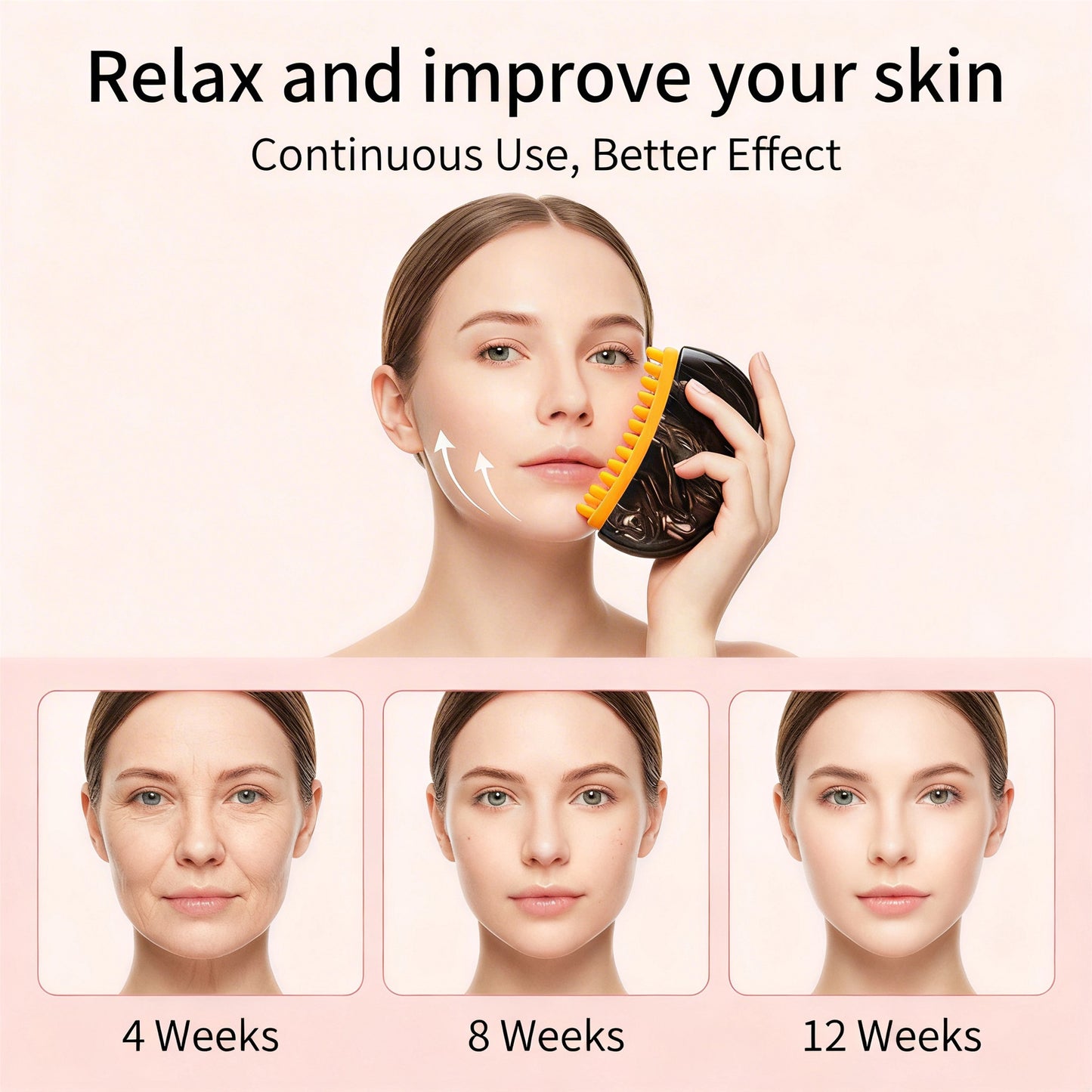 Lymphatic Drainage Face Contour Brush Silicone Body Scraping Massager