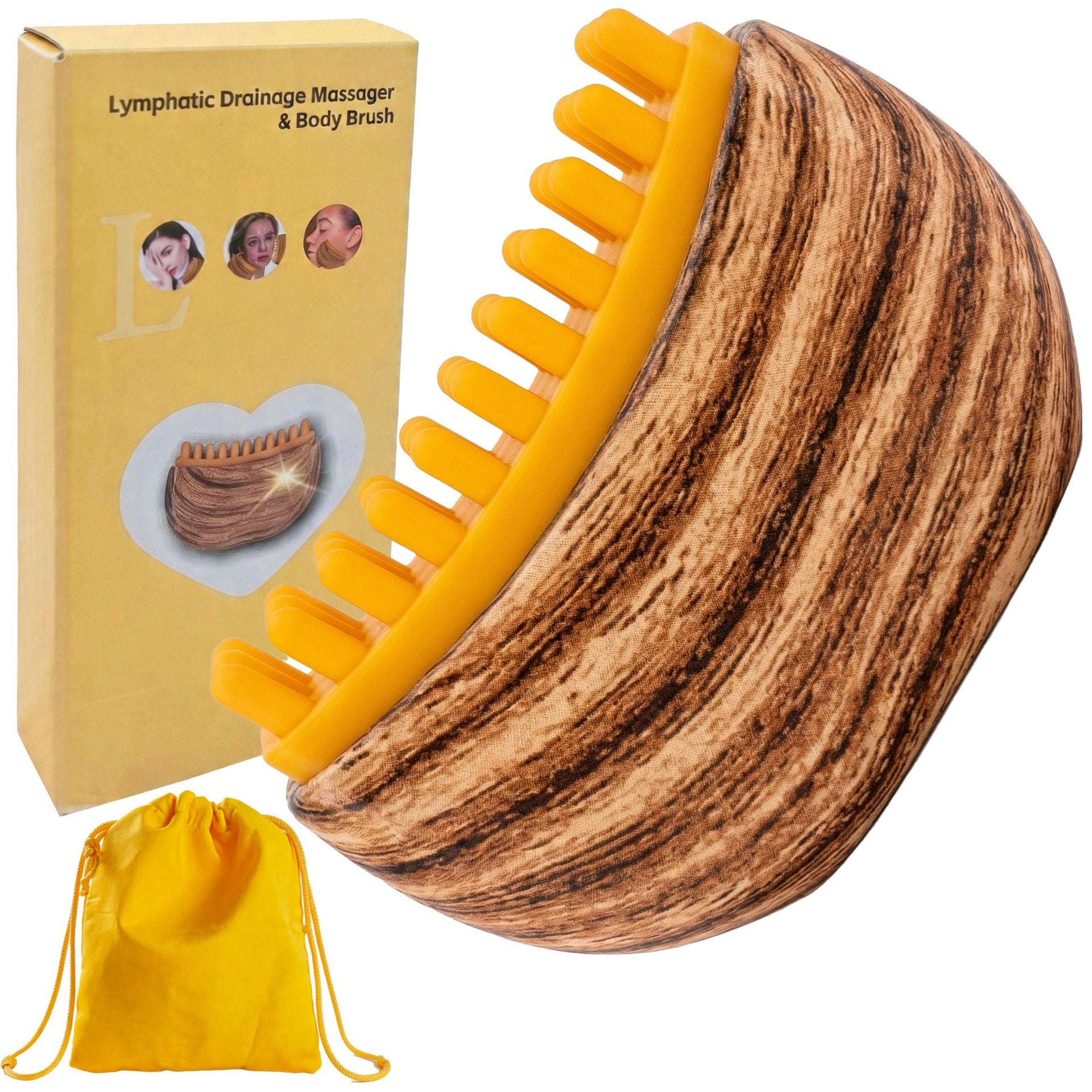 Lymphatic Drainage Face Contour Brush Silicone Body Scraping Massager