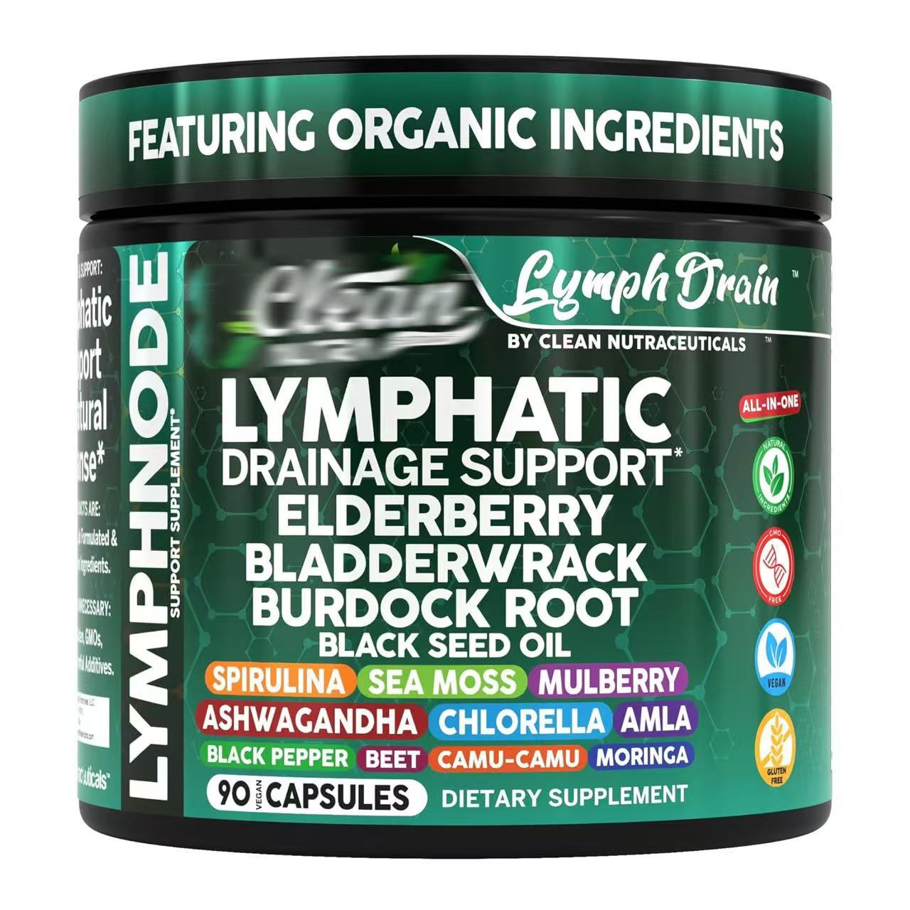 Lymphatic Drainage Support Supplement Capsules