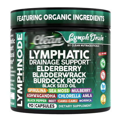 Lymphatic Drainage Support Supplement Capsules