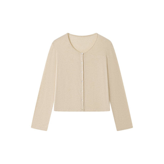 Lyocell Acetate Linen Cardigan