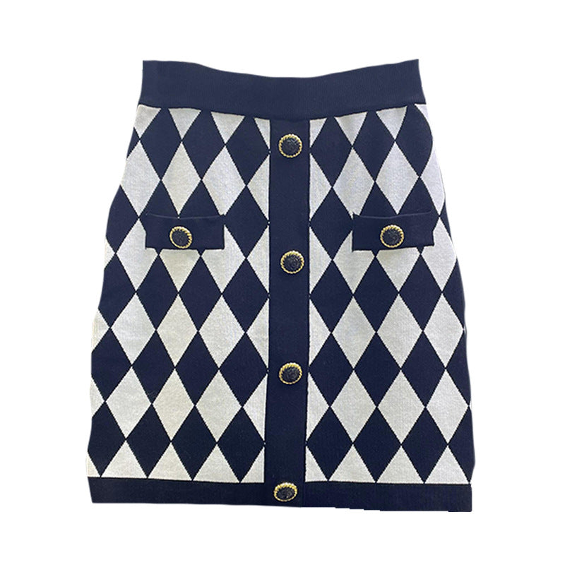 Lyocell Diamond Pattern Women Two Piece Set
