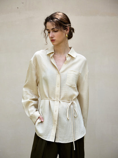 Lyocell Linen Long Sleeve Shirt