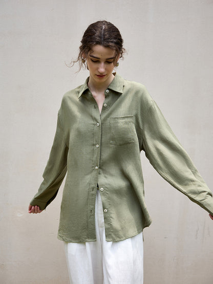 Lyocell Linen Long Sleeve Shirt