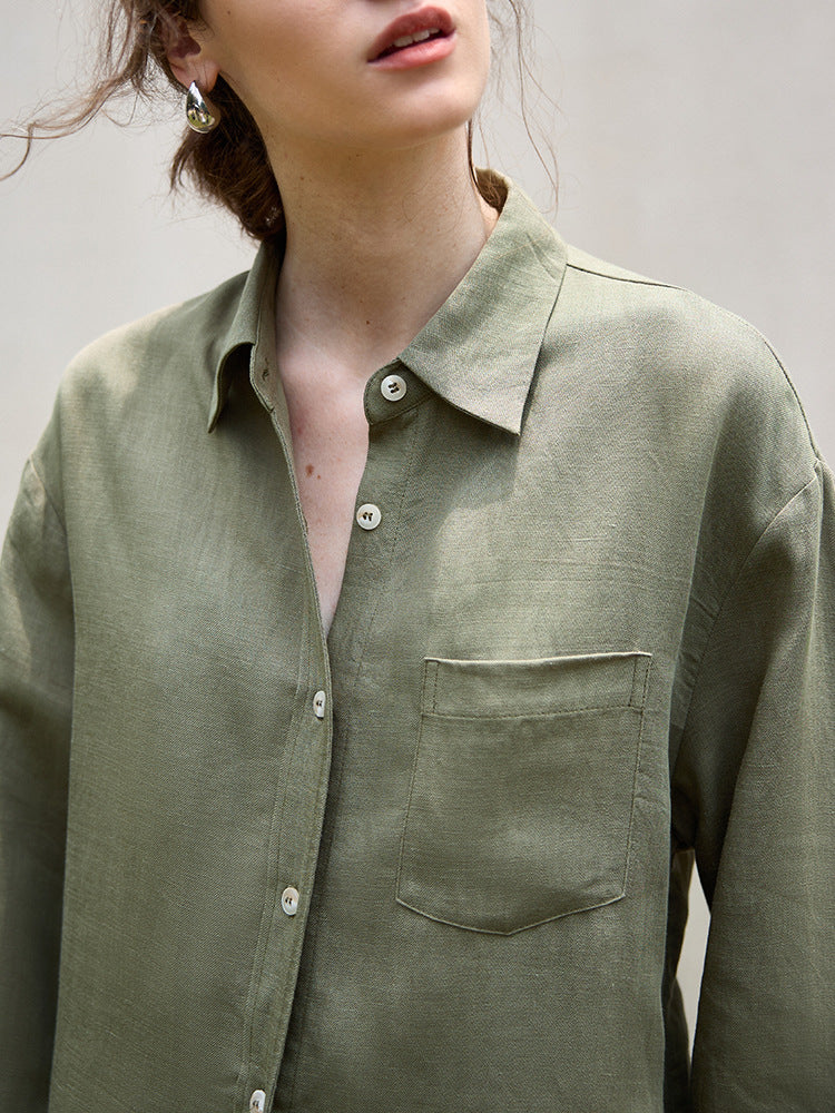 Lyocell Linen Long Sleeve Shirt