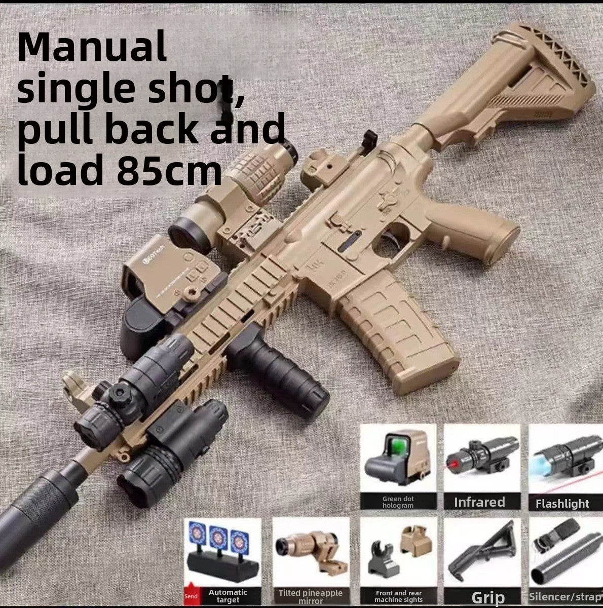 M416 Electric Toy Gun with Soft Bullets and Targets