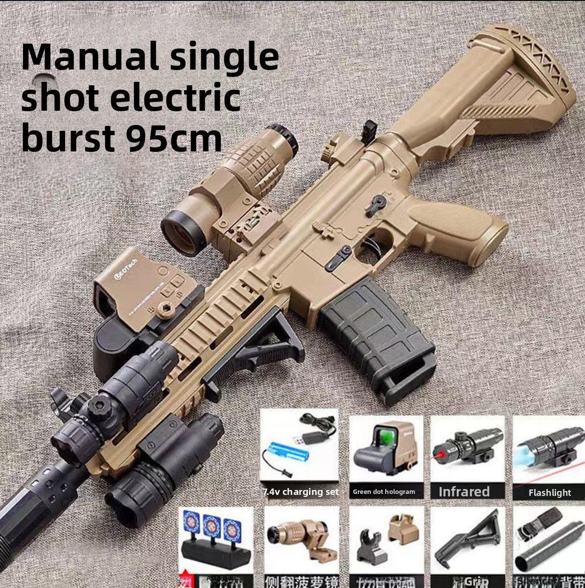 M416 Electric Toy Gun with Soft Bullets and Targets