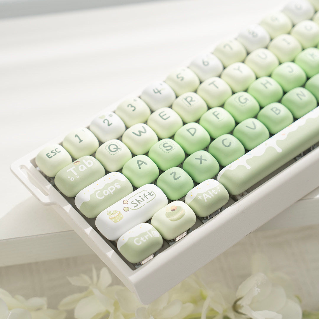M68 Wireless Bluetooth Mechanical Keyboard with Mahjong Sound, Cute for Girls, Silent for Office, Compatible with Computer and Mobile Phone