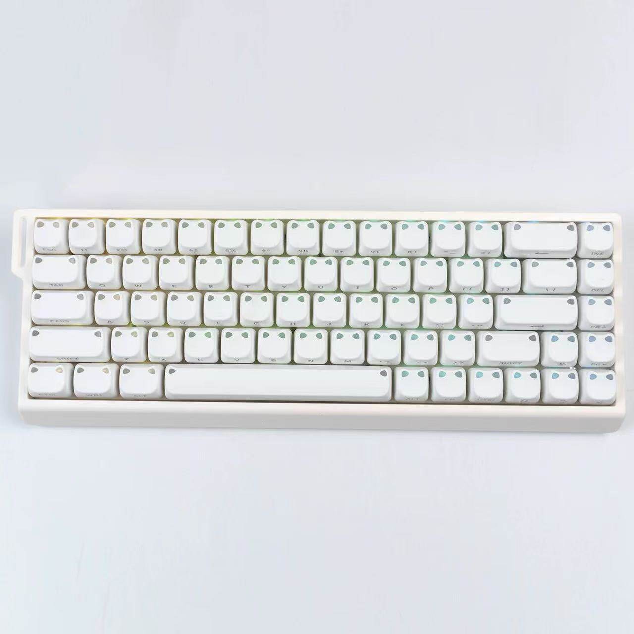 M68 Wireless Bluetooth Mechanical Keyboard with Mahjong Sound, Cute for Girls, Silent for Office, Compatible with Computer and Mobile Phone