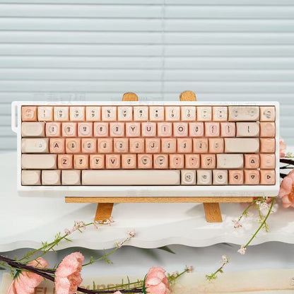 M68 Wireless Bluetooth Mechanical Keyboard with Mahjong Sound, Cute for Girls, Silent for Office, Compatible with Computer and Mobile Phone