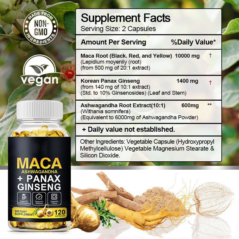 Maca Ginseng Soft Capsules 120 Count