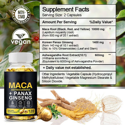 Maca Ginseng Soft Capsules 120 Count