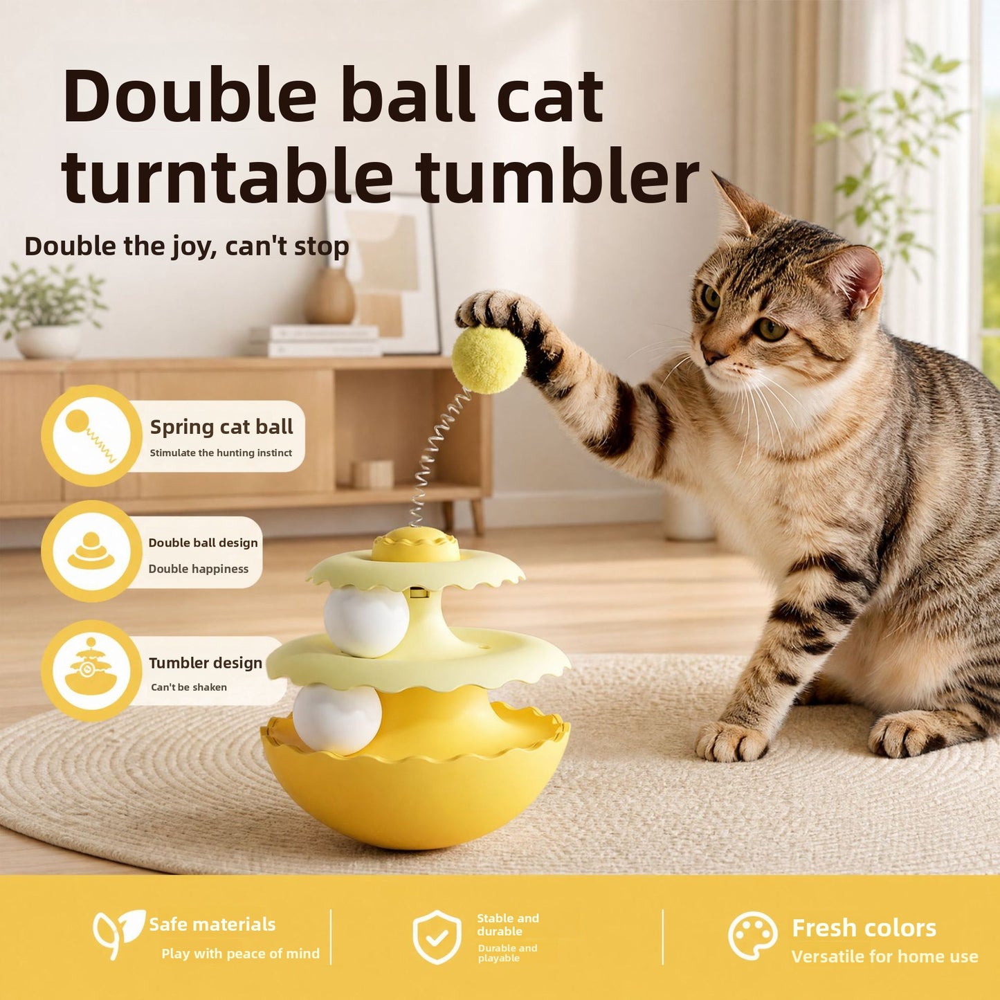 Macaron Cat Self-Entertainment Toy