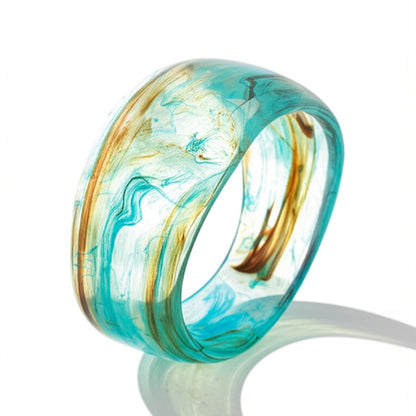 Macaron Smudged Acrylic Round Bracelet