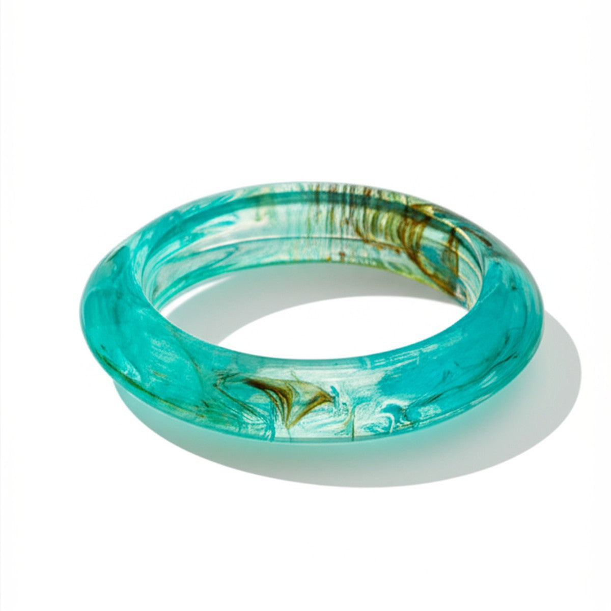 Macaron Smudged Acrylic Round Bracelet