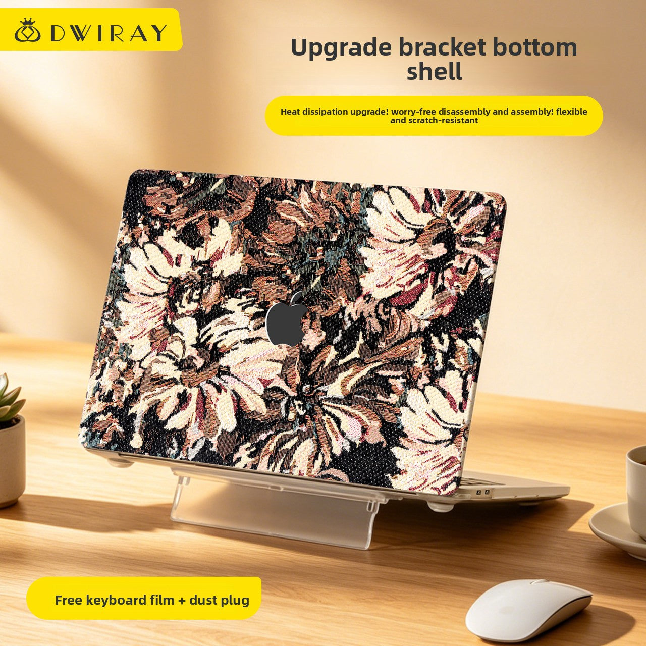 MacBook Protective Case with Embroidery Design