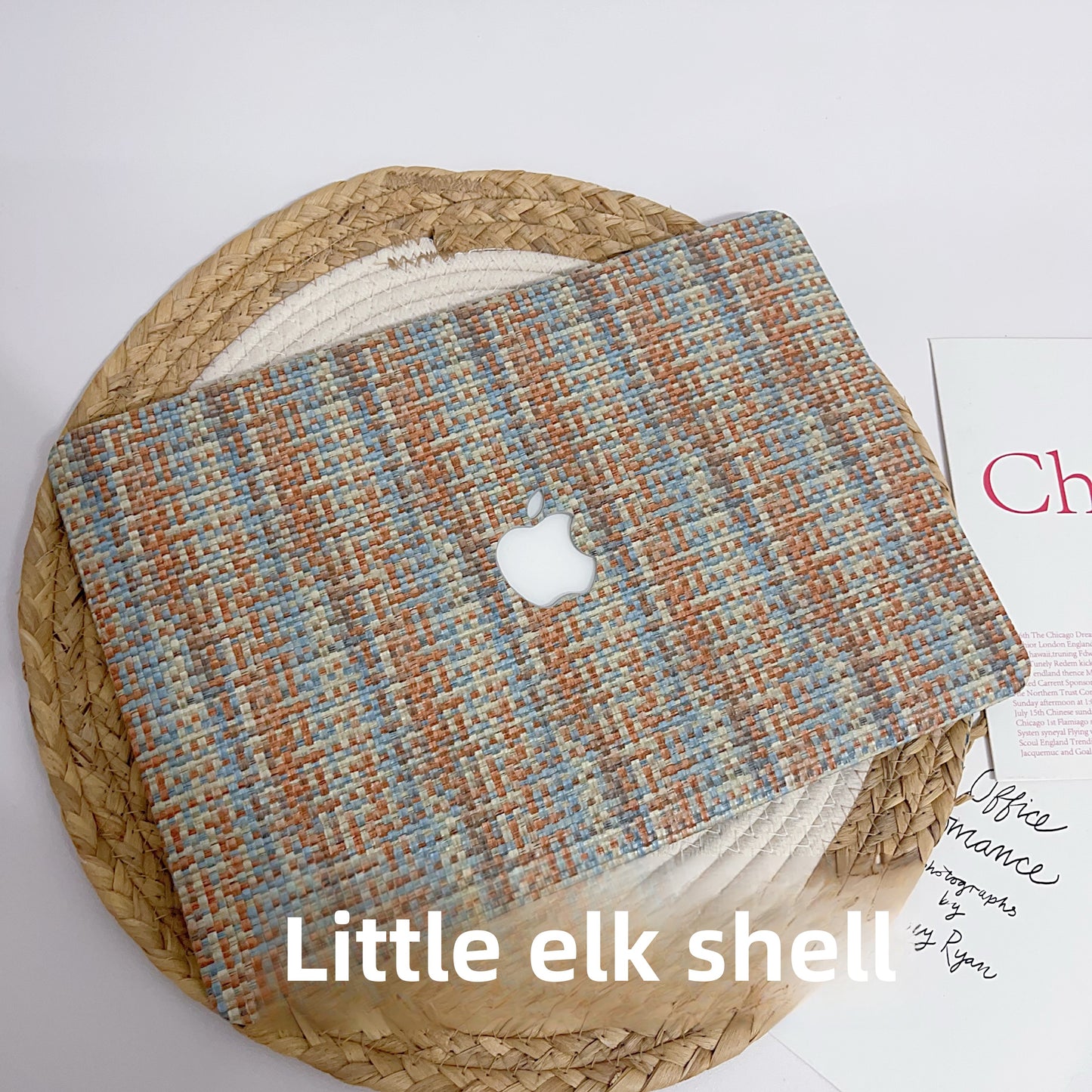MacBook Protective Case with Straw Texture Design