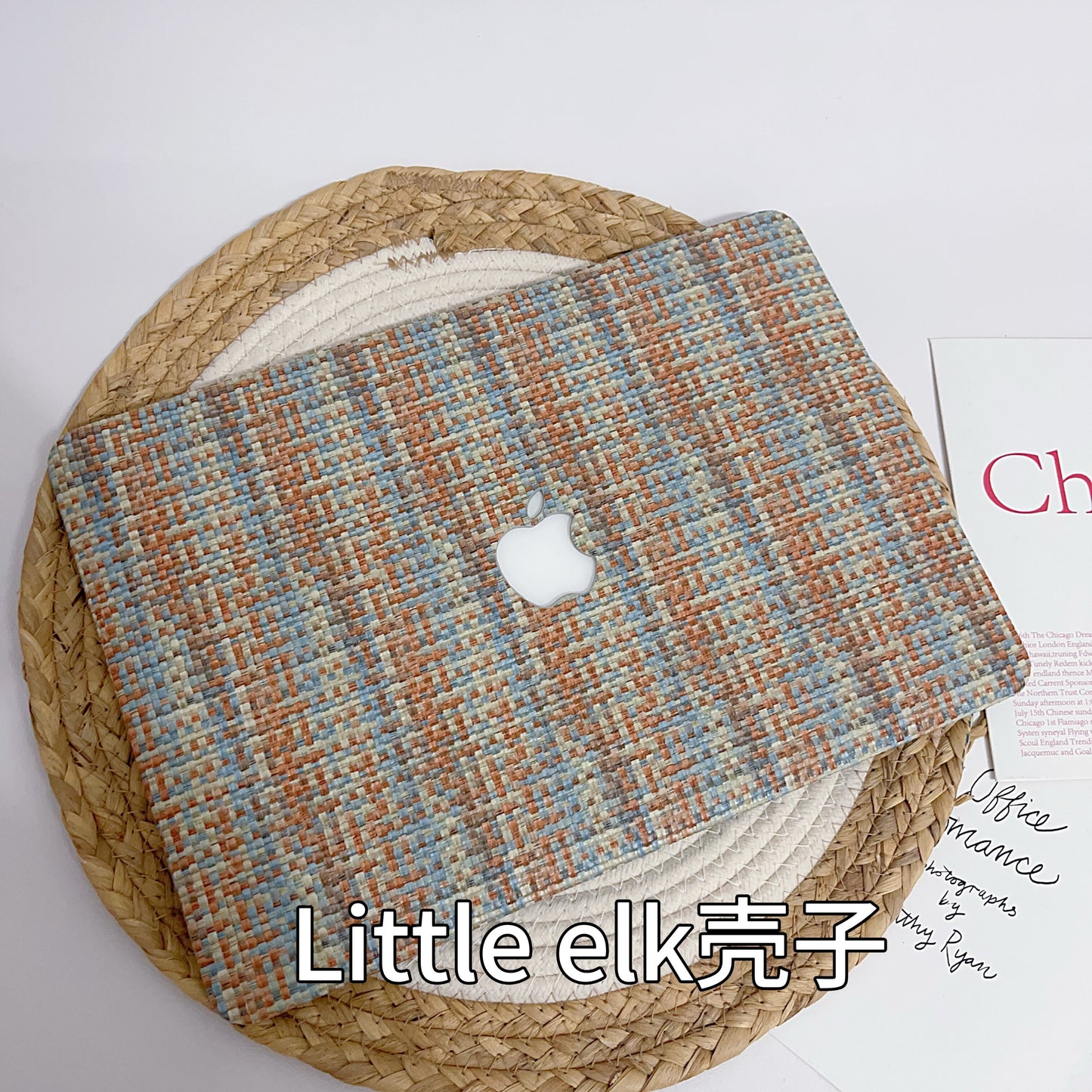 MacBook Protective Case with Straw Texture Design