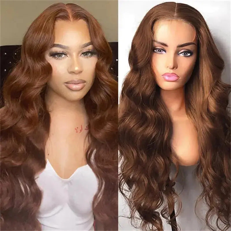 Machine Made Lace Wig Long Curly Hair