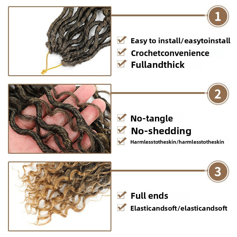 Machine-Woven Synthetic Crochet Hair for Braiding