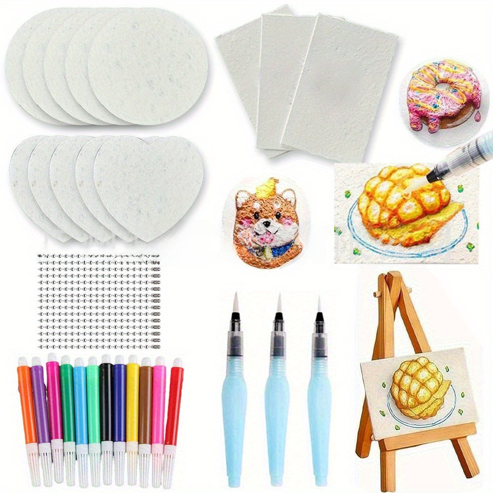 Magic Puffy Paint DIY Art Set with Pens and Easel