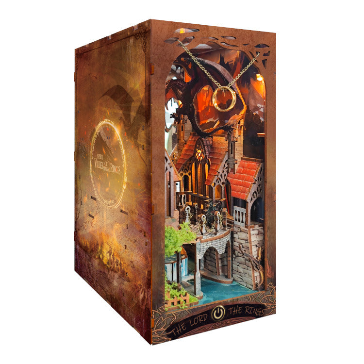 Magic Ring Spirit Valley DIY Wooden Bookstand Puzzle