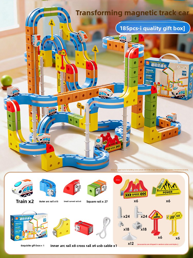 Magic Transformable Magnetic Track Cube Building Set