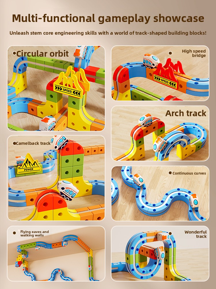 Magic Transformable Magnetic Track Cube Building Set