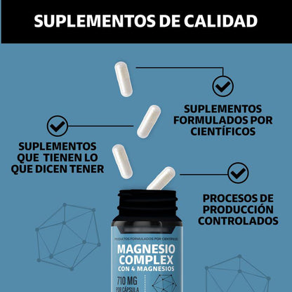 Magnesium Complex Capsules Dietary Supplement