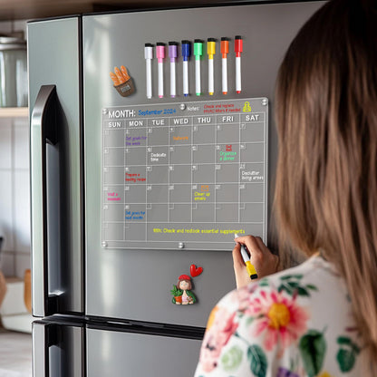 Magnetic Acrylic Message Board with Dry-Erase Surface