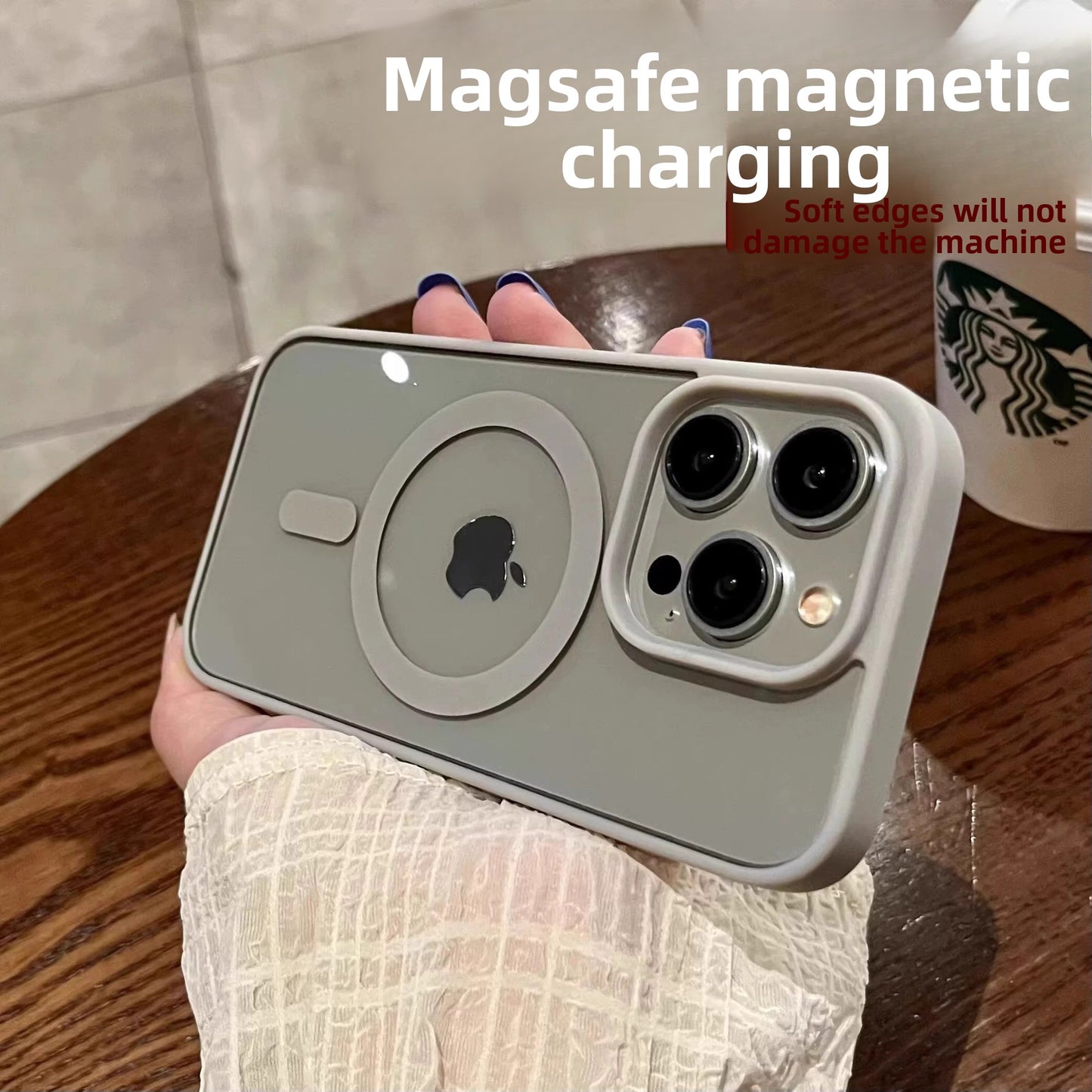 Magnetic attraction iPhone transparent phone case