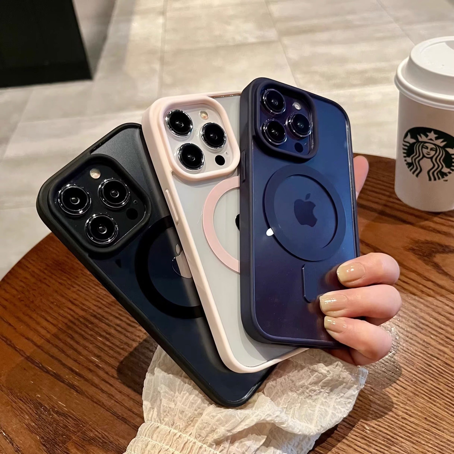 Magnetic attraction iPhone transparent phone case