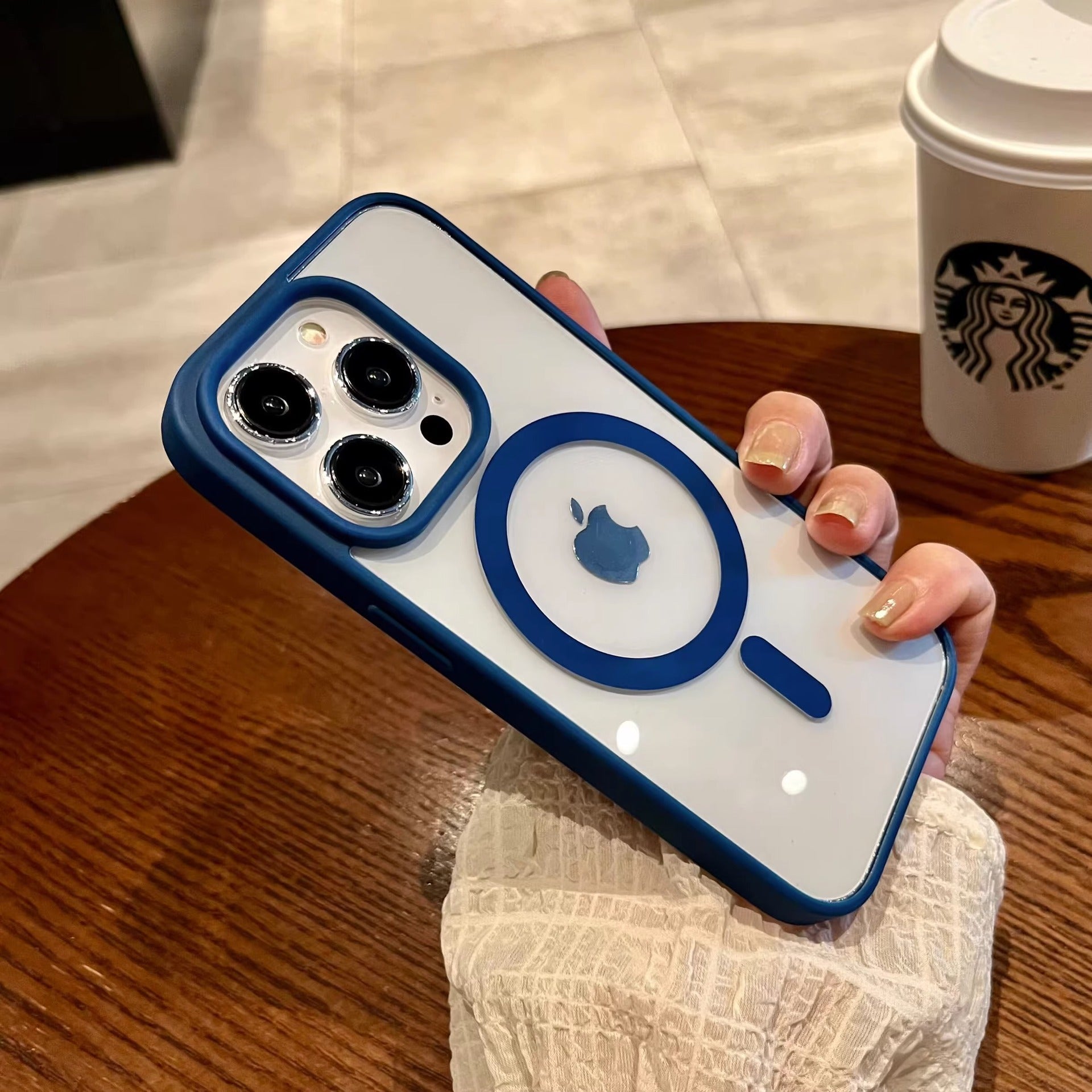 Magnetic attraction iPhone transparent phone case