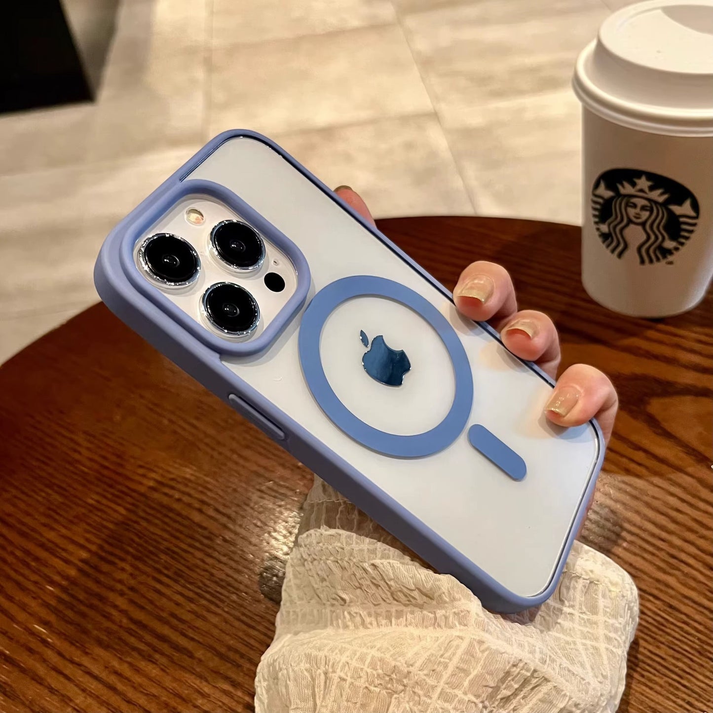 Magnetic attraction iPhone transparent phone case
