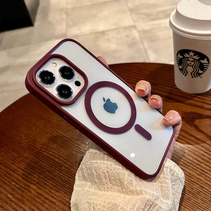 Magnetic attraction iPhone transparent phone case