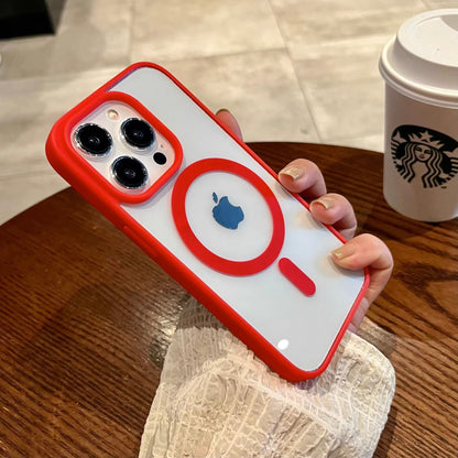 Magnetic attraction iPhone transparent phone case