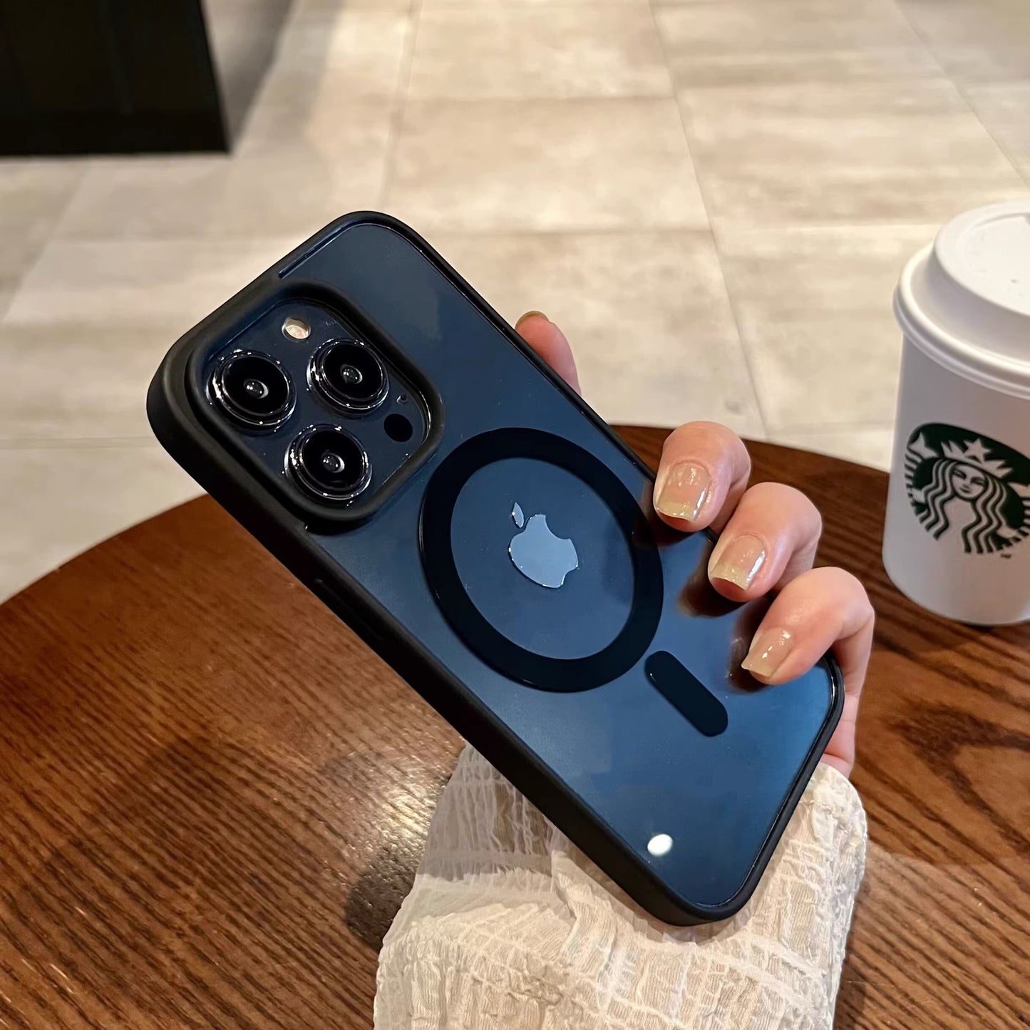 Magnetic attraction iPhone transparent phone case