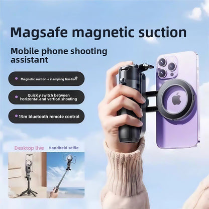 Magnetic Bluetooth Selfie Stick with Fill Light
