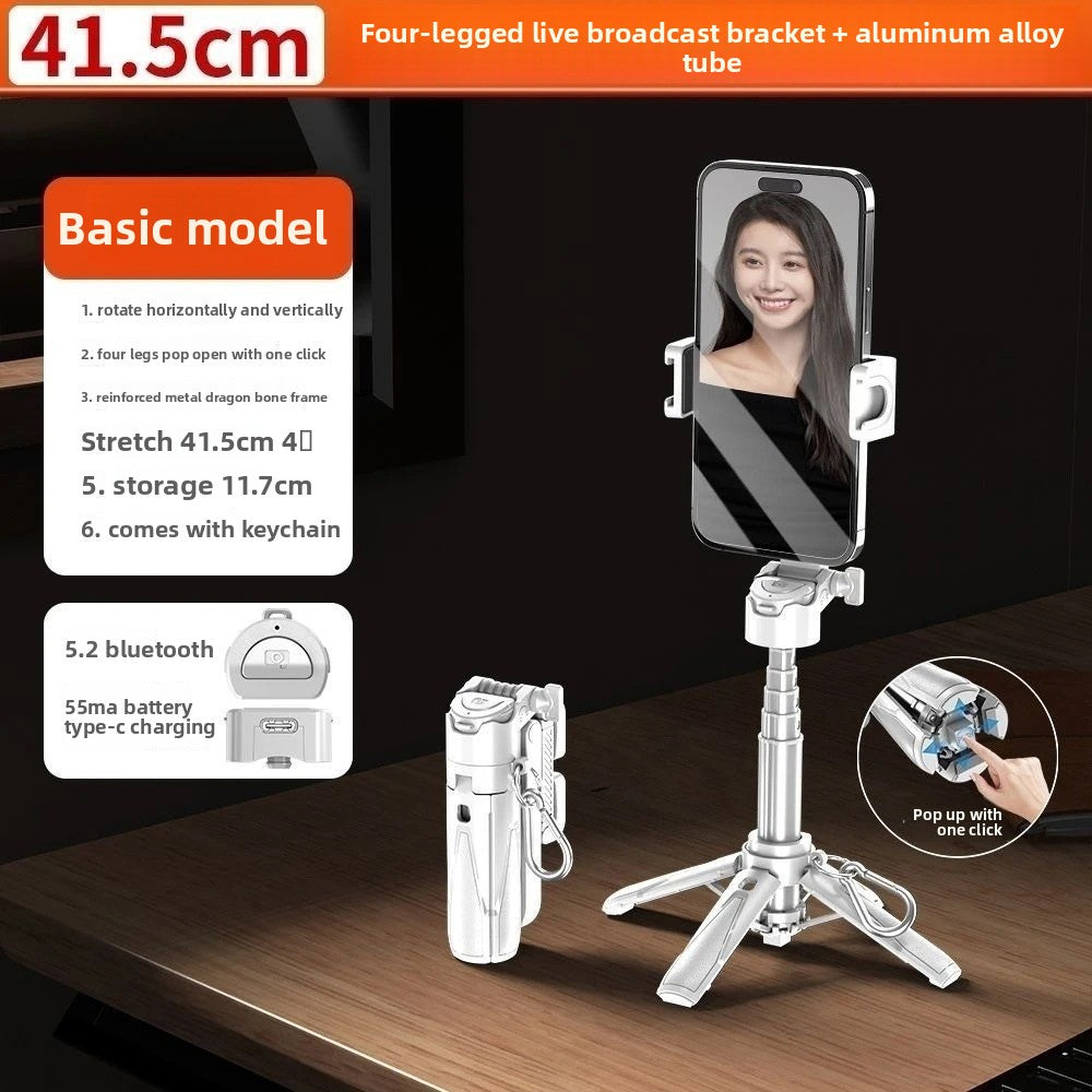 Magnetic Bluetooth Selfie Stick with Fill Light