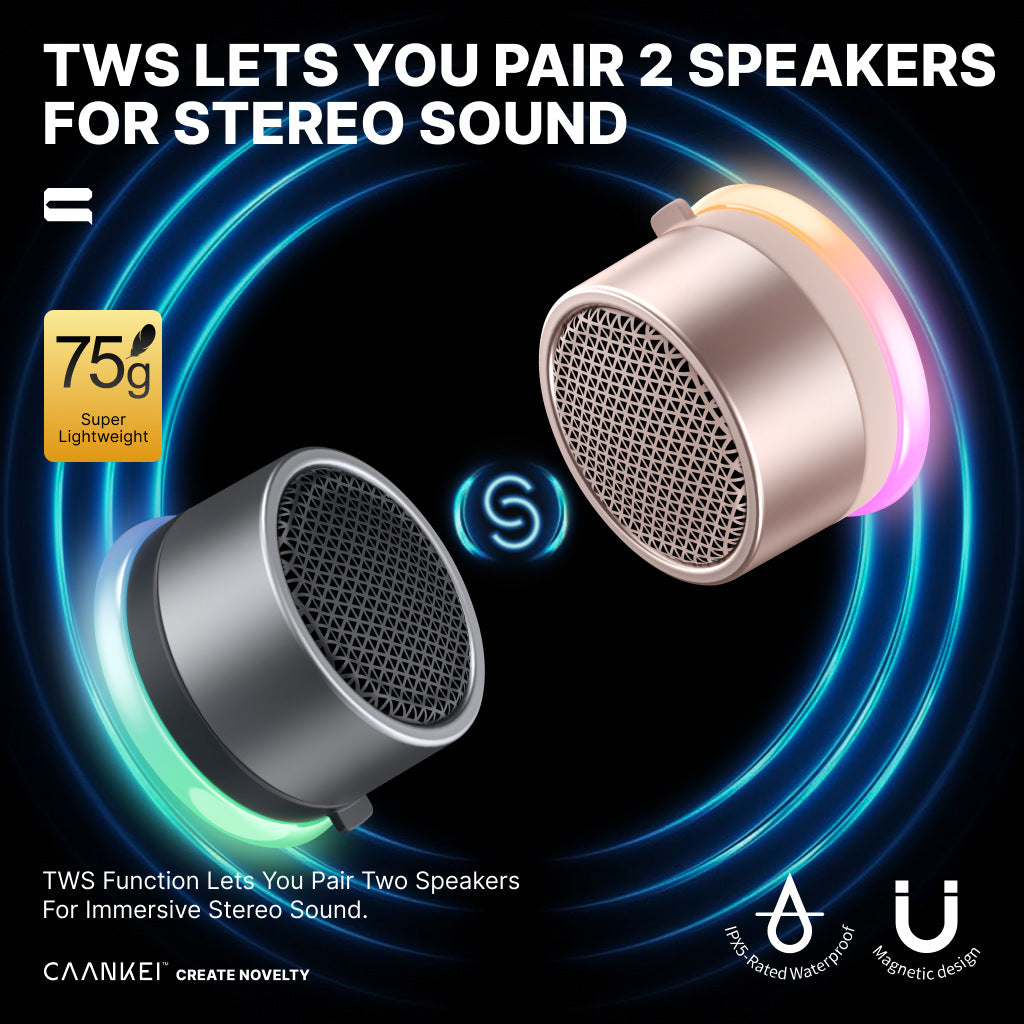 Magnetic Bluetooth Speaker Portable Outdoor RGB Light
