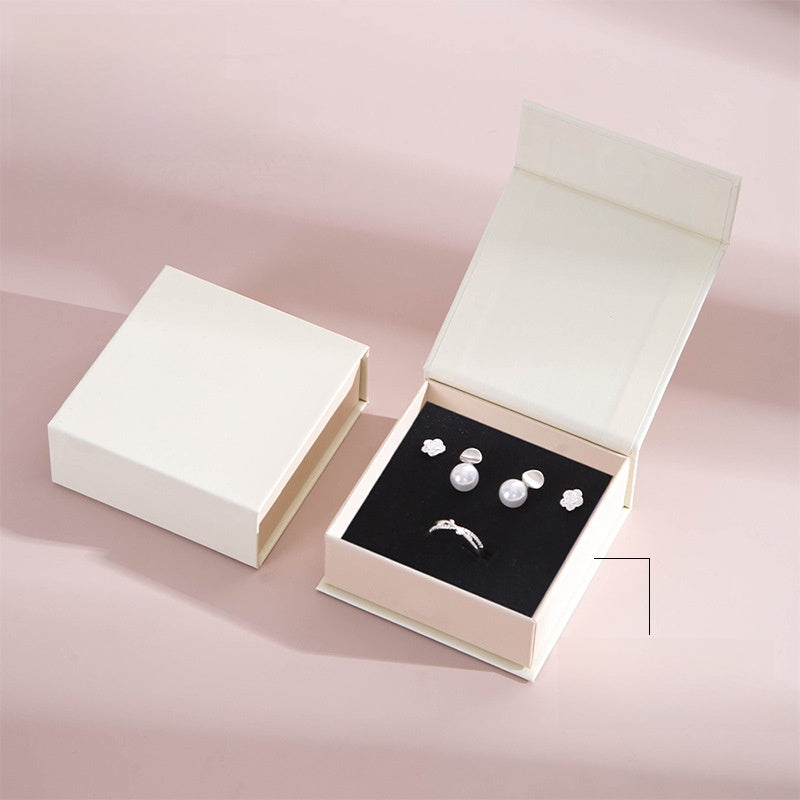 Magnetic Book-Shaped Jewelry Box with Printable Logo