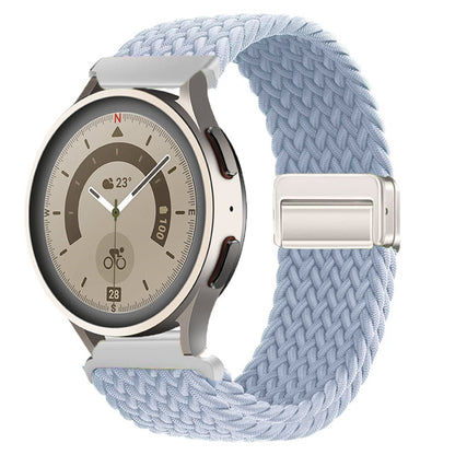 Magnetic buckle woven watch strap